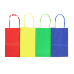  ASSORTED PRIMARY COLOR KRAFT BAG 